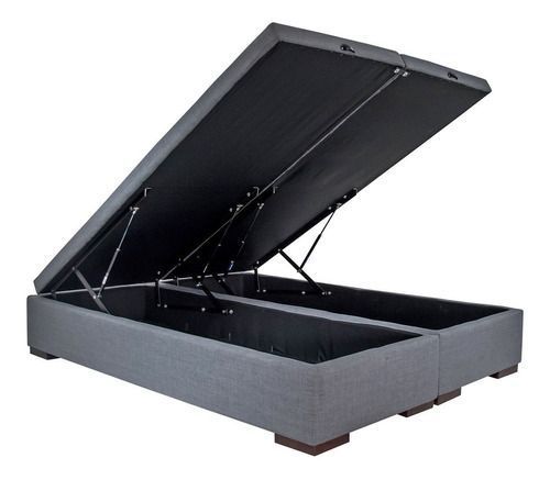 Cama Abatible O Baúl King - Base Dividida Sin Colchón Patas de madera 4.5 cm-0