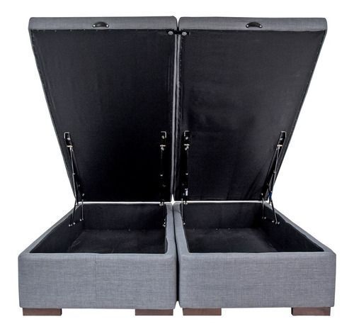 Cama Abatible O Baúl King - Base Dividida Sin Colchón Patas de madera 4.5 cm-1