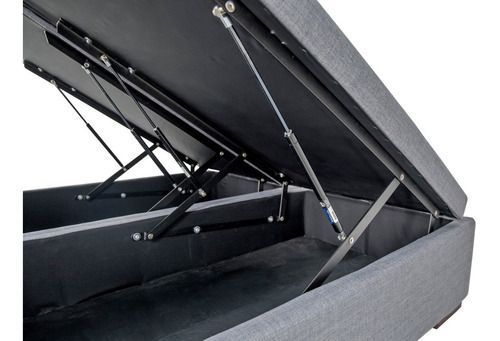 Cama Abatible O Baúl King - Base Dividida Sin Colchón Patas de madera 4.5 cm-2