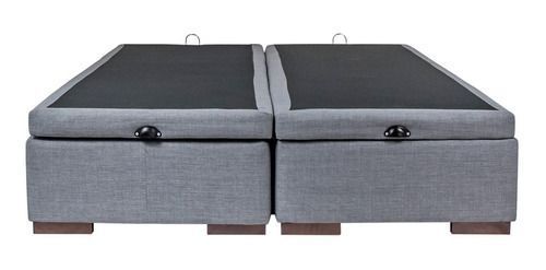Cama Abatible O Baúl King - Base Dividida Sin Colchón Patas de madera 4.5 cm-4