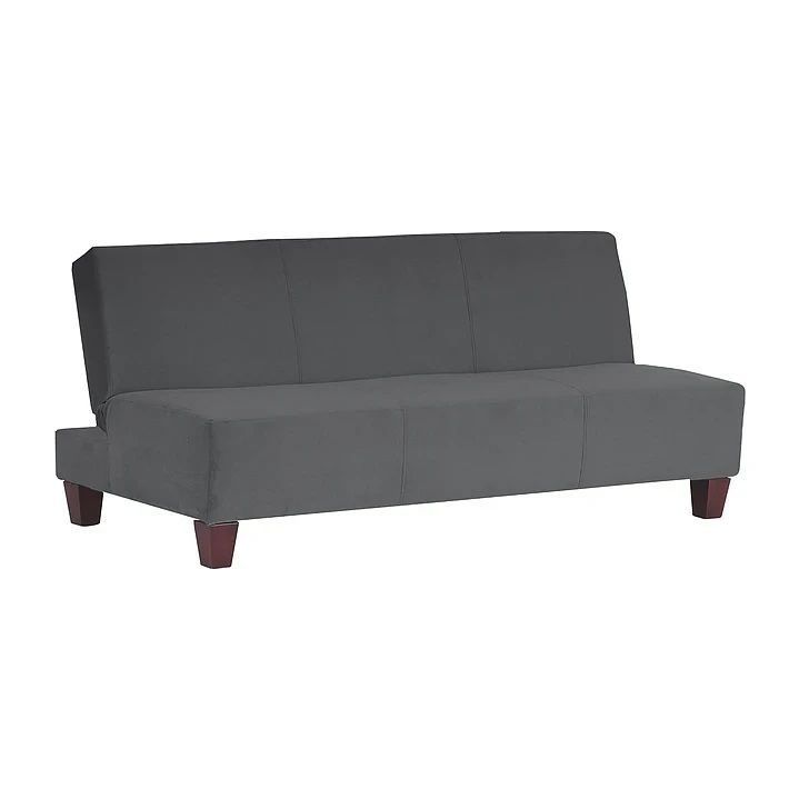 Fut n Sof Cama 3 cuerpos Tapiz Genova Sin Reposabrazos Grafito Gris