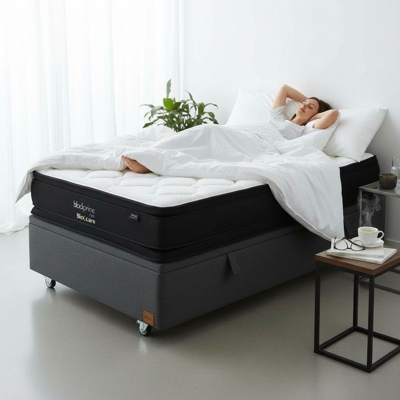 Cama Baul 1 5 Plaza L200 cm Colchon Black Prime Modelo Dos Rueda Deluxe Gris