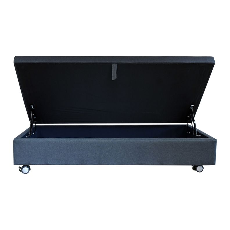 Base De Cama Baul 1.5 Plaza Largo 190cm. Ruedas Logo con Refuerzo colchon V.elastico-1