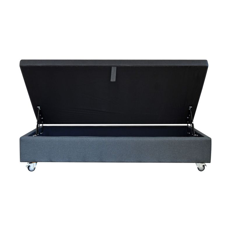 BASE DE CAMA BAUL 1 PLAZA LARGO 190 CM CON RUEDA DELUXE