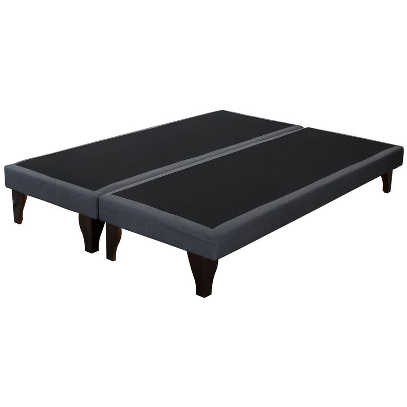 Cama Tradicional 2 Plazas + Colchon Premium CIC + Respaldo / Largo 190 cm / Patas De Madera 19.5 cm-2