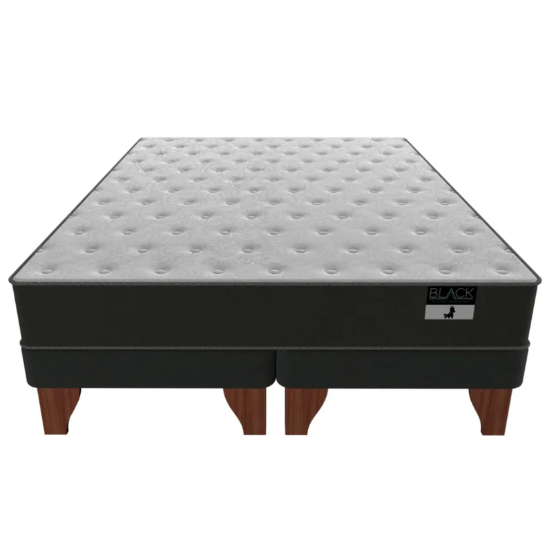 Cama 2 plaza modelo Black largo 190 cm-0