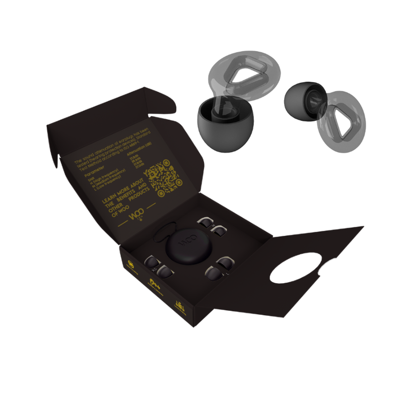 Woo Zen Pro  Tapones de alta atenuacion para concentracion total 38dB Gris