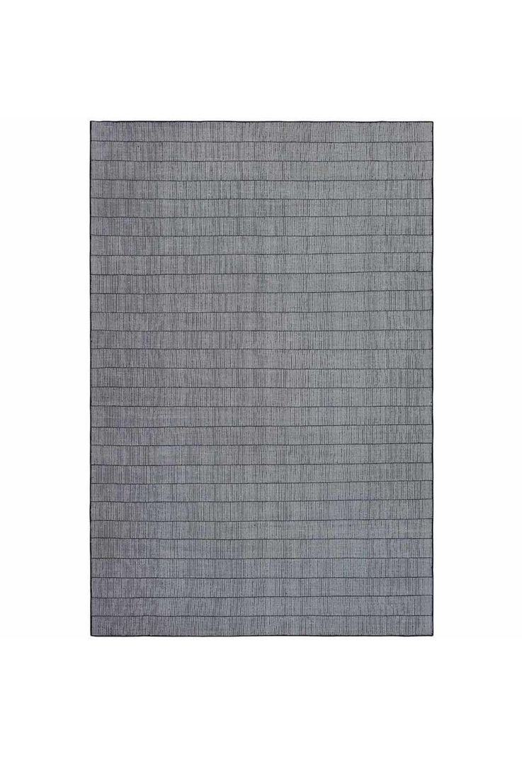 Alfombras Rugs Lavable Stripe Grey Black 250x300 cm 8067TI-0