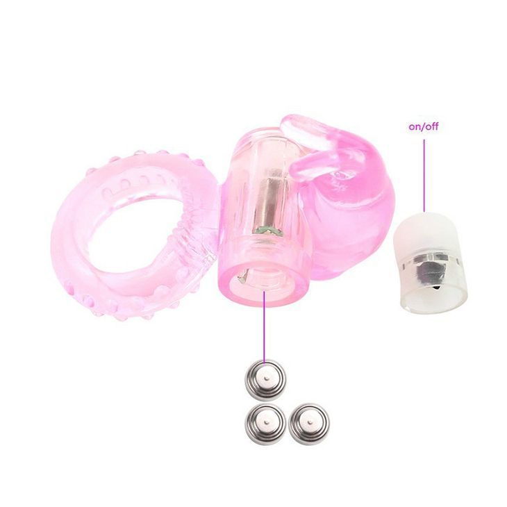 Anillo vibrador con estimulador clitoris reutilizable-2
