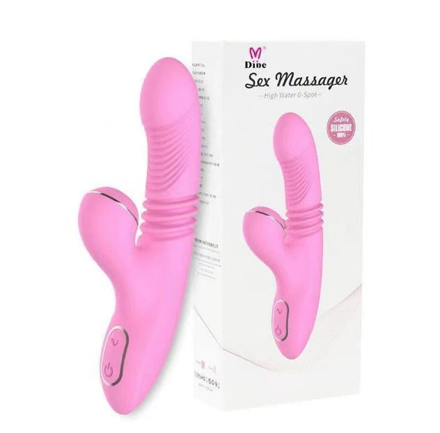 Vibrador succionador calentador con empuje-0