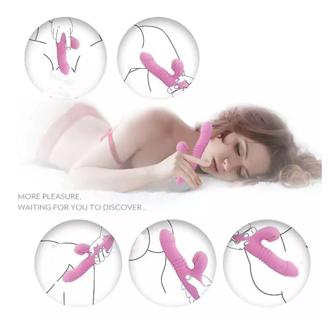 Vibrador succionador calentador con empuje-3