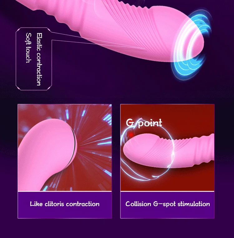 Vibrador succionador calentador con empuje-7