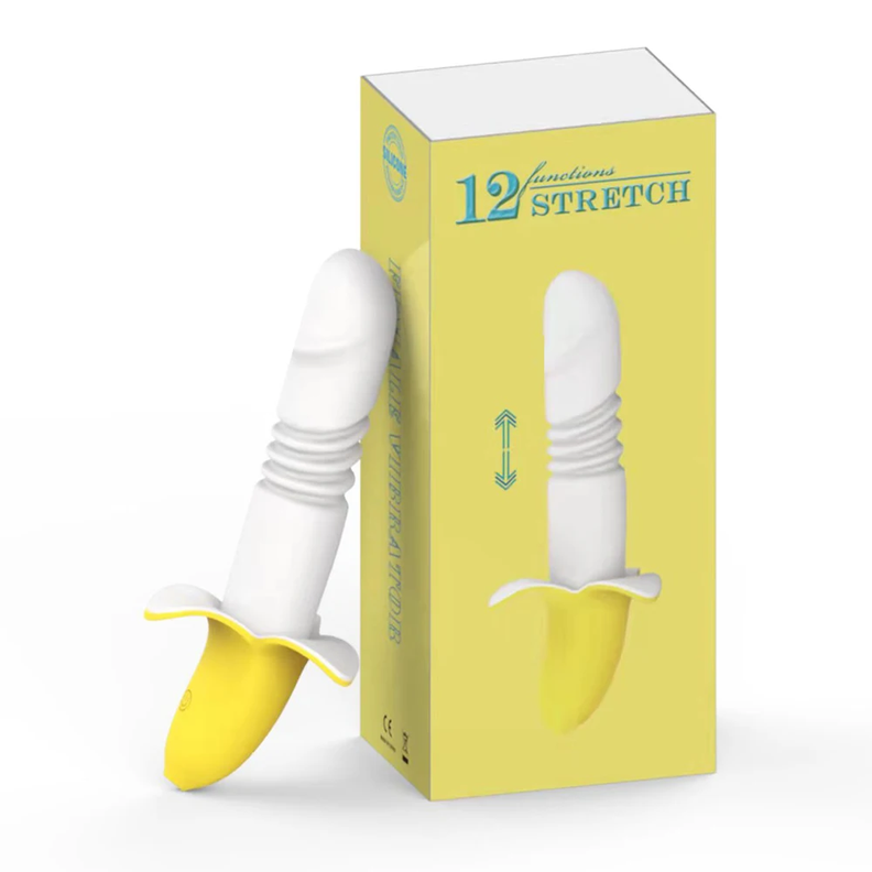Vibrador platano con empuje Punto G-0