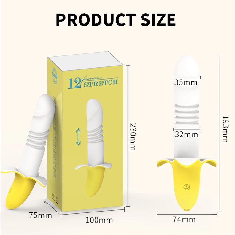 Vibrador platano con empuje Punto G-6
