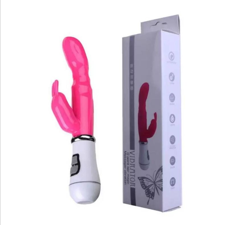 Vibrador punto G conejo a pilas-0