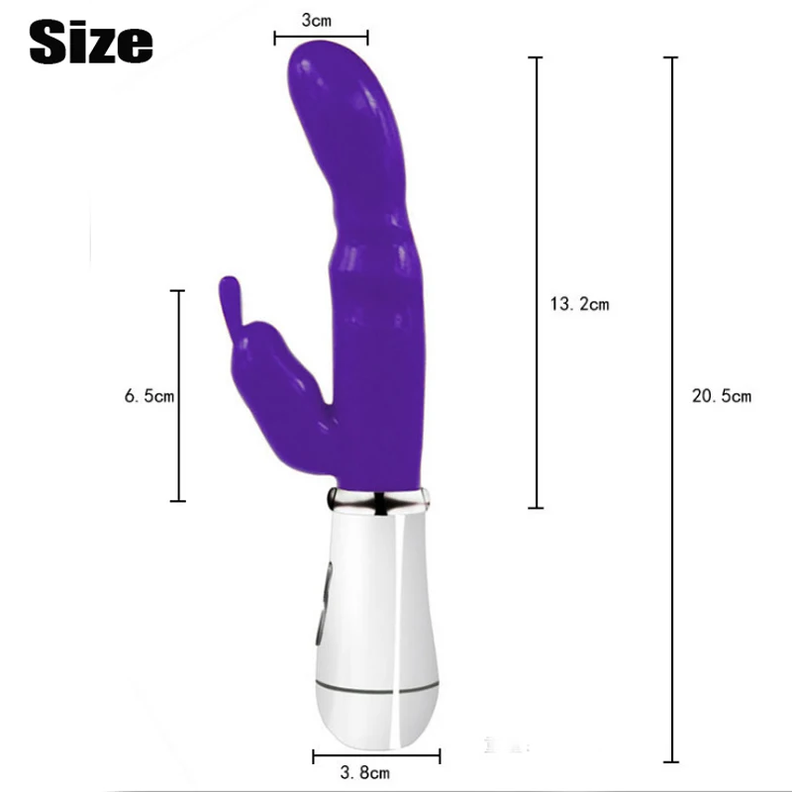 Vibrador punto G conejo a pilas-2