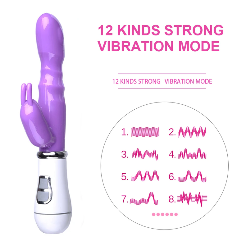 Vibrador punto G conejo a pilas-7