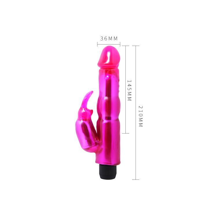 Vibrador gel dual conejito realista-6