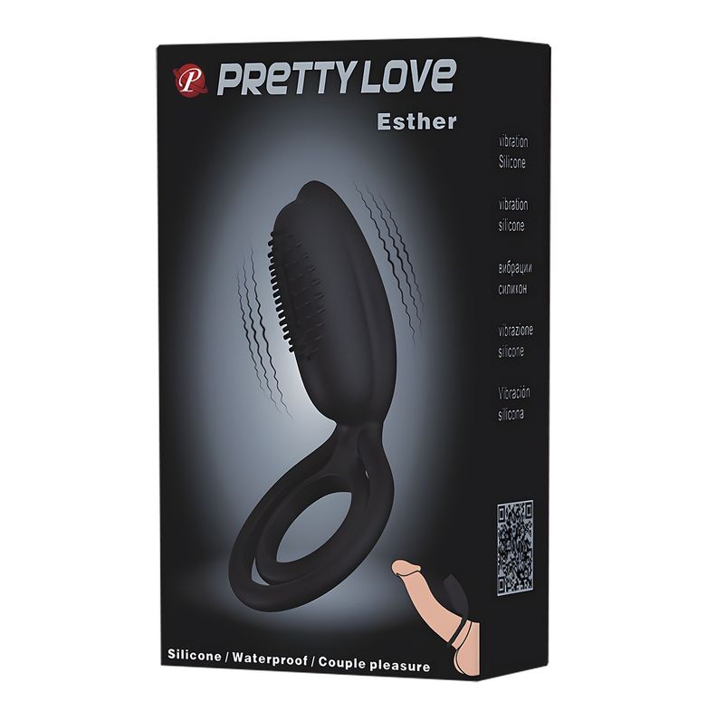 Anillo vibrador con estimulador clitoris / Esther-7