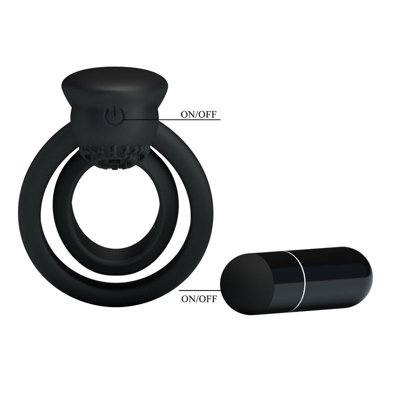 Anillo vibrador con estimulador clitoris / Esther-3