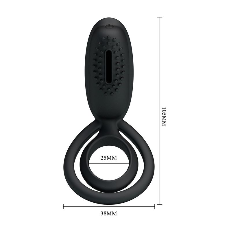 Anillo vibrador con estimulador clitoris / Esther-4