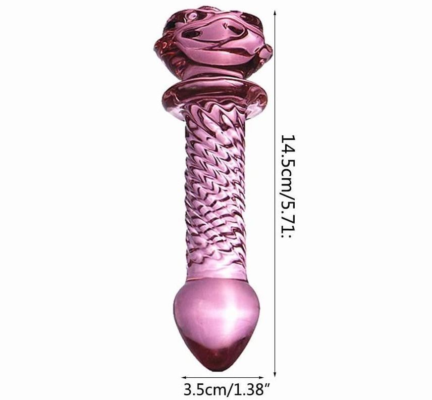 Dildo Consolador De Vidrio Pyrex Vaginal Y Anal / 14 Cms-1