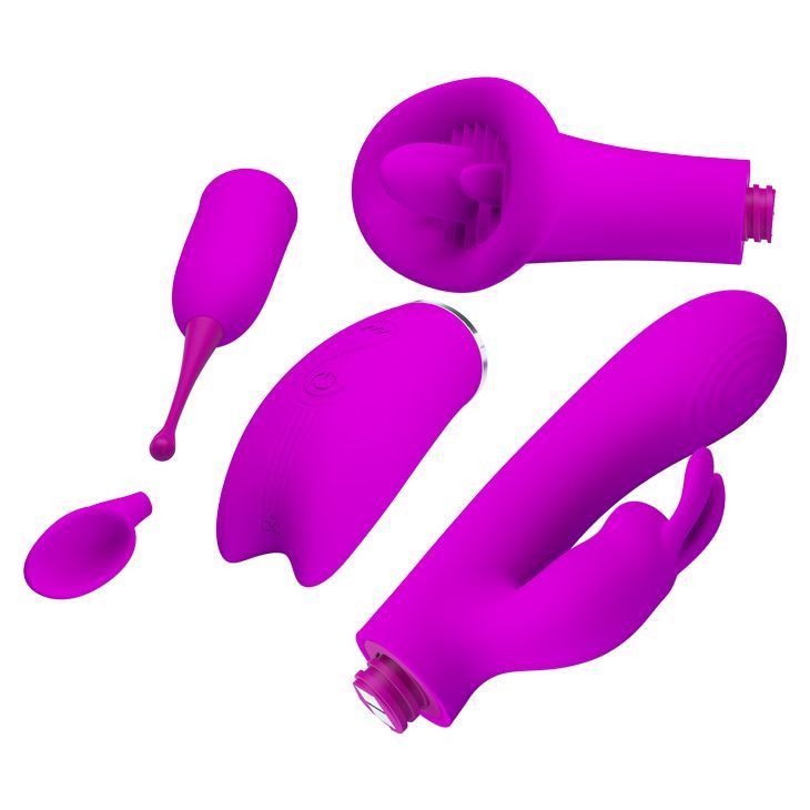 VIbrador triple intercambiable / Thrill kit-1