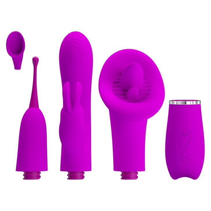 VIbrador triple intercambiable / Thrill kit-2