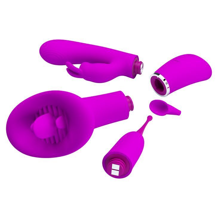 VIbrador triple intercambiable / Thrill kit-4