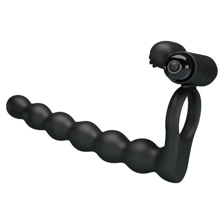 Anillo de pene doble penetracion con vibracion-0