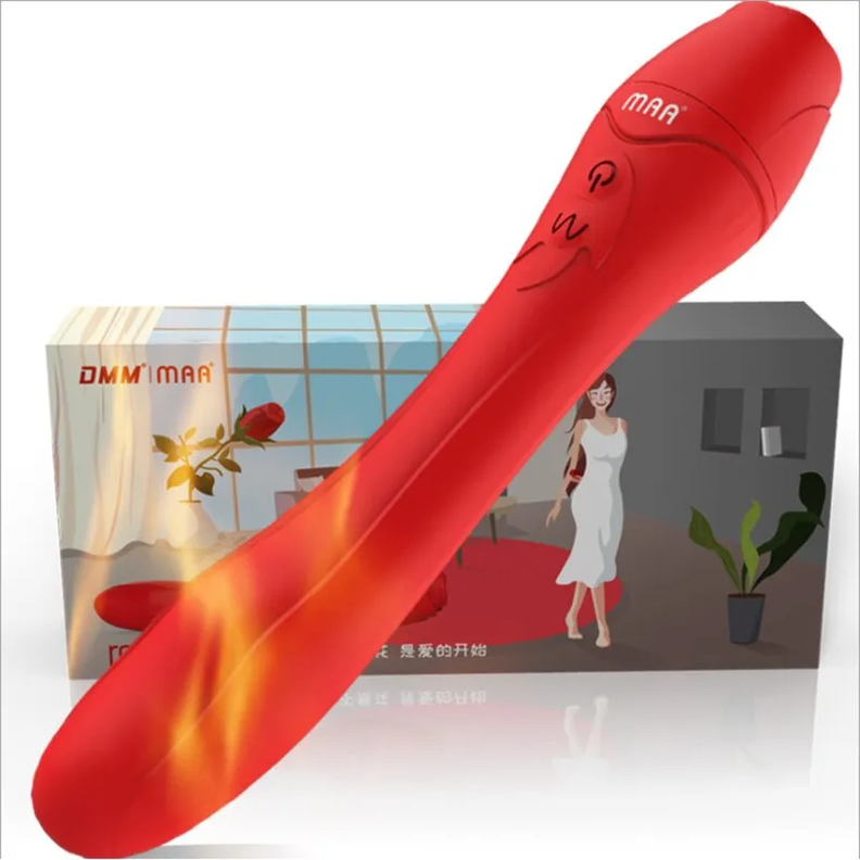  Vibrador punto G rosa con calentador-0