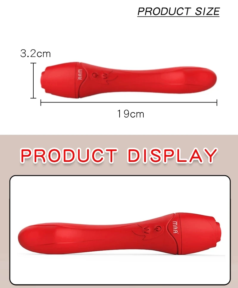  Vibrador punto G rosa con calentador-4