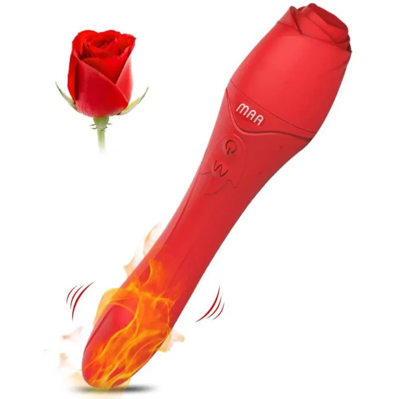  Vibrador punto G rosa con calentador-7