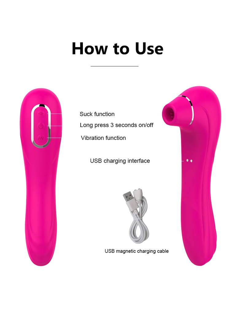 Vibrador succionador clitoris recargable-3