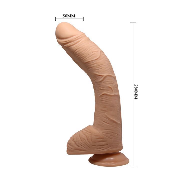 Dildo Consolador Curvo Punto G Realista Con Ventosa / 28cms-3