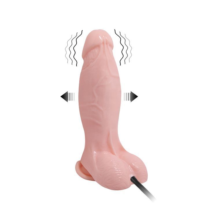Dildo Consolador Realista Inflable Vibrador Con Bomba 19cms-2