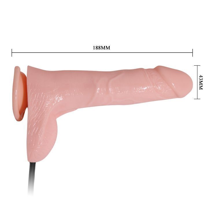 Dildo Consolador Realista Inflable Vibrador Con Bomba 19cms-6