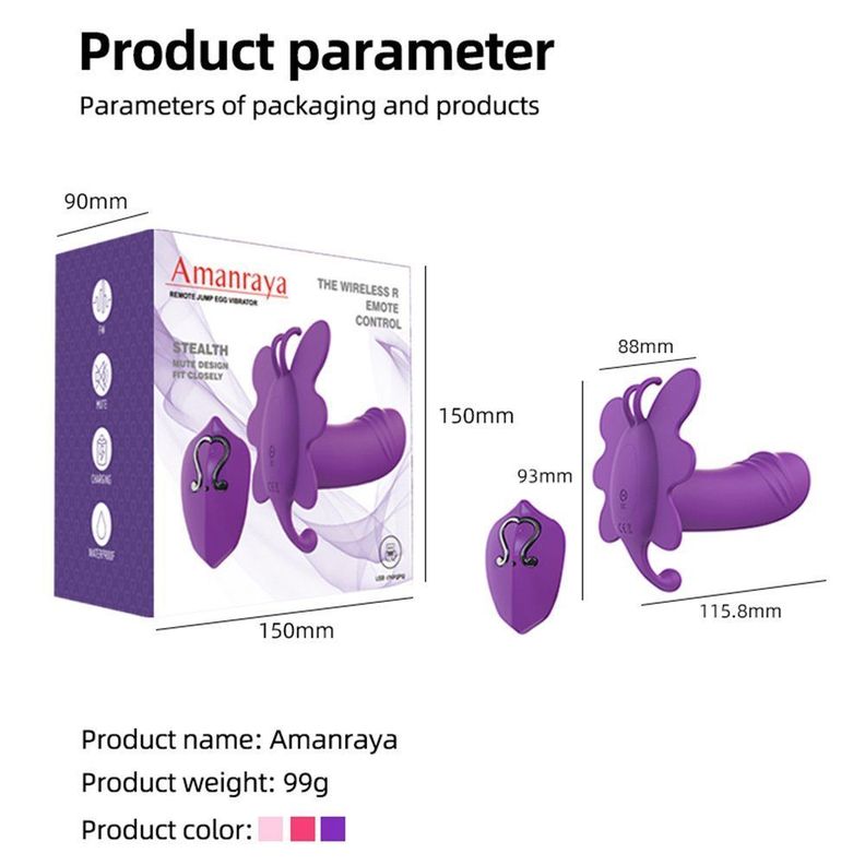 Vibrador parejas Mariposa con control remoto / Amanraya-1