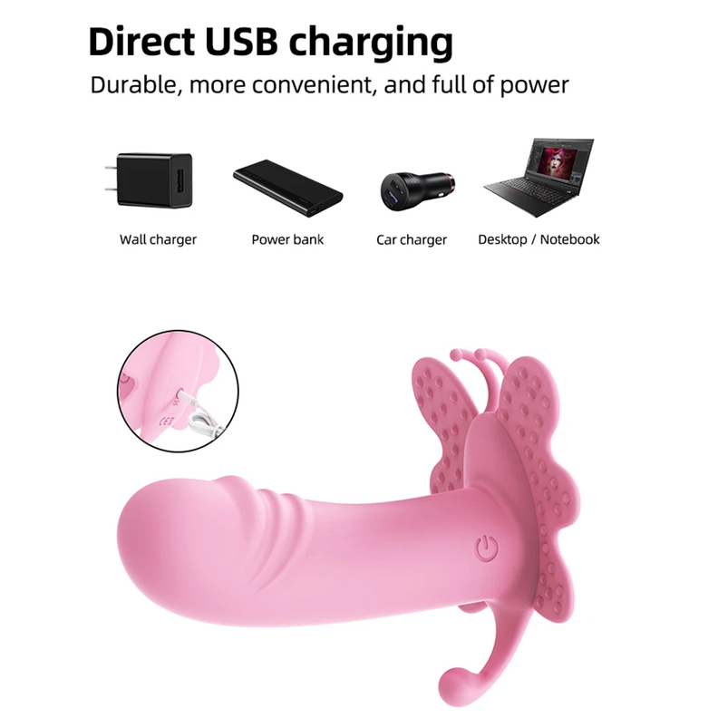 Vibrador parejas Mariposa con control remoto / Amanraya-3