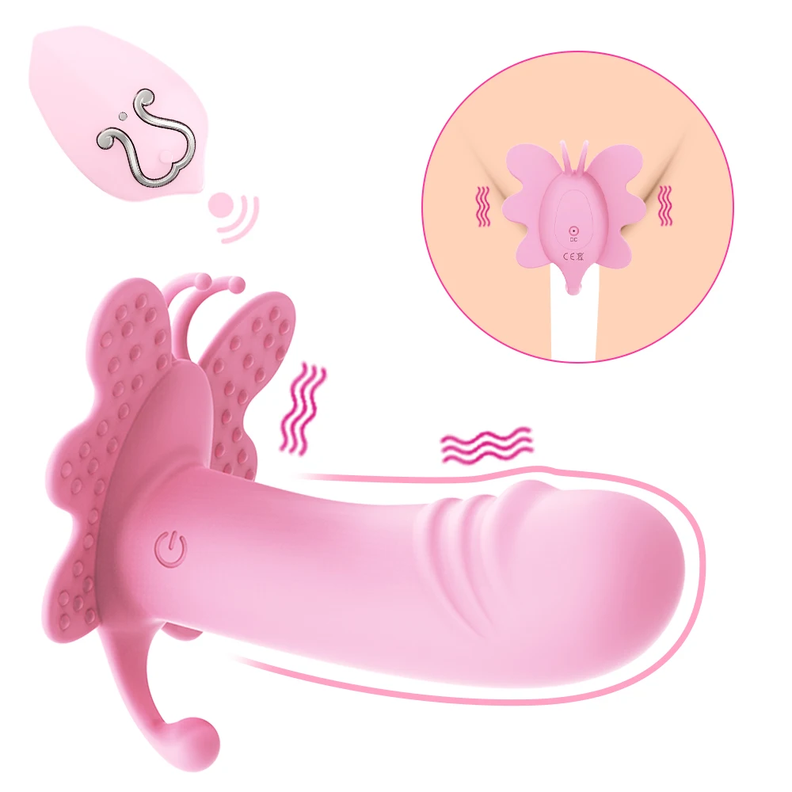Vibrador parejas Mariposa con control remoto / Amanraya-5