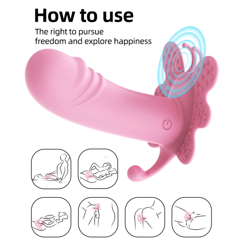 Vibrador parejas Mariposa con control remoto / Amanraya-6
