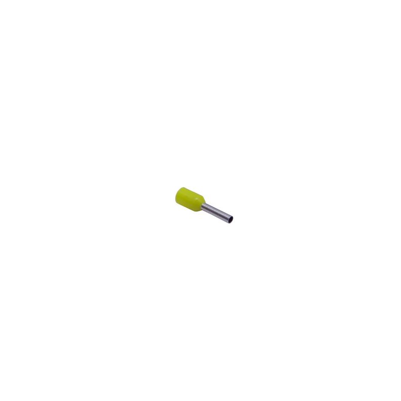Ferrules terminales aislados AWG18 1,0 mm2 100 unidades amarillo