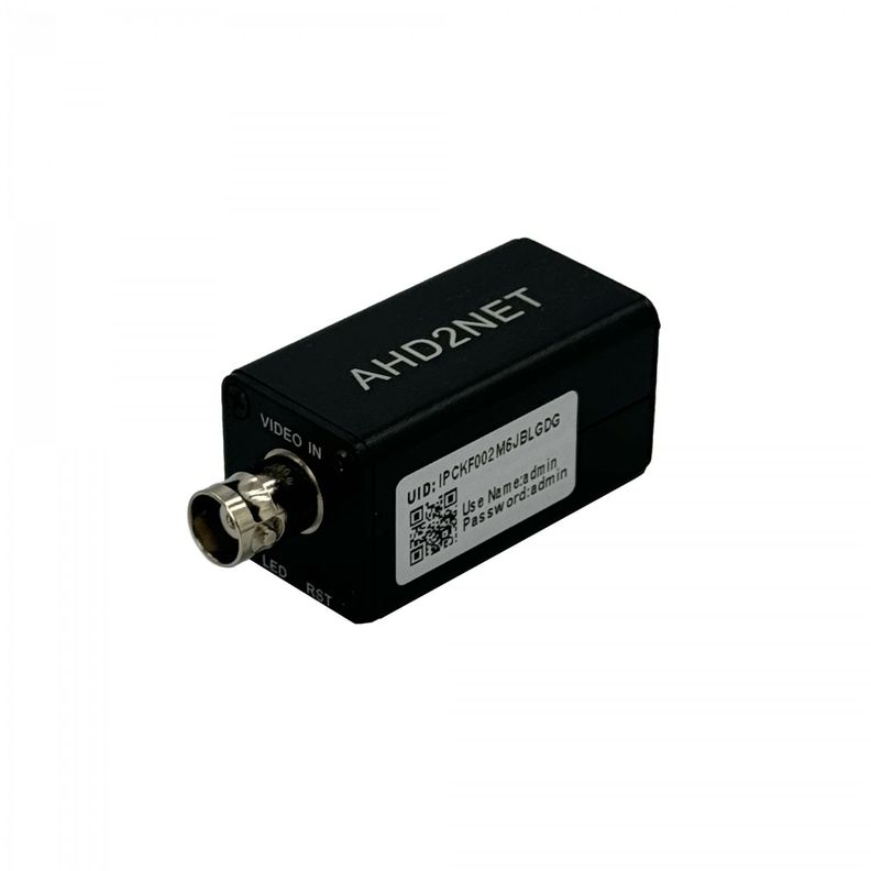 Conversor de video analógico a IP BNC-M a RJ45-H 2 MP 10/100 requiere 12 Vdc