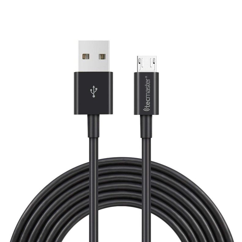 Cable USB-A a Micro-USB Tecmaster 1,5 m negro