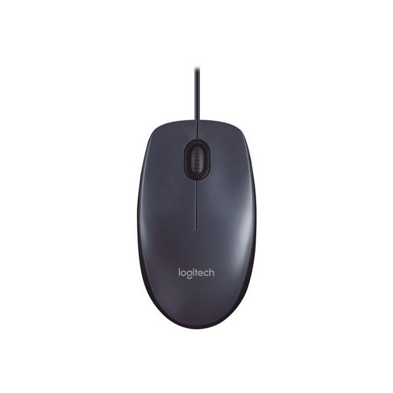 Mouse Logitech M100 óptico con cable 800 DPI negro
