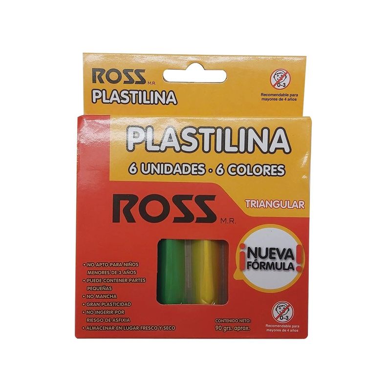 Plasticina ROSS Triangular 6 colores