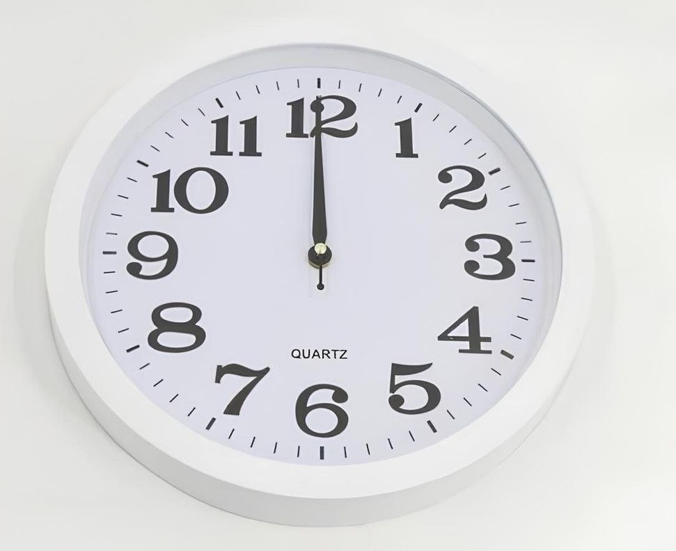 Reloj mural Secowash 32 cm blanco