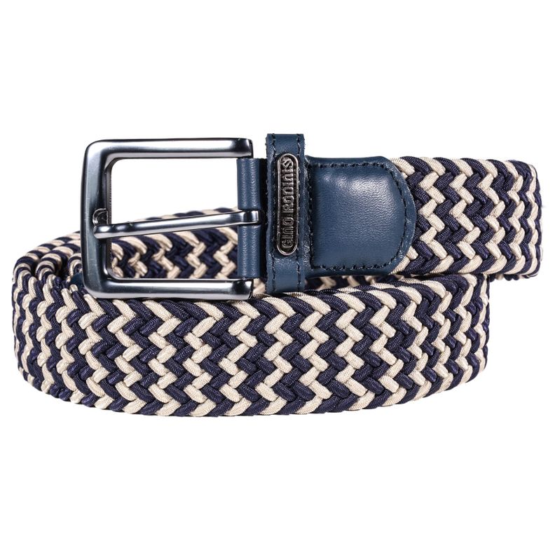 CINTURON ELASTICADO GINO RODINIS HOMBRE 2520 AZUL/BEIGE L-XL