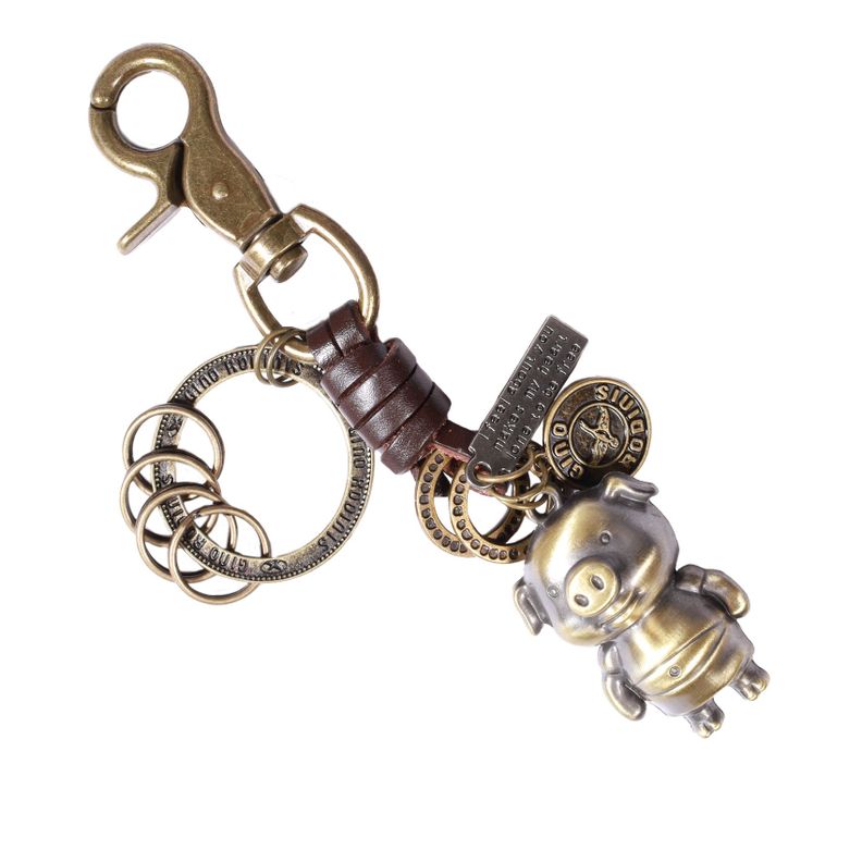 LLAVERO METALICO UNISEX GINO RODINIS  LL111  Cafe