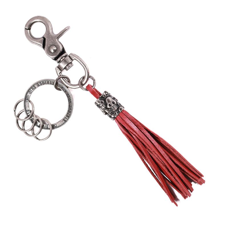 LLAVERO CUERO HOMBRE  GINO RODINIS  LL116 ROJO